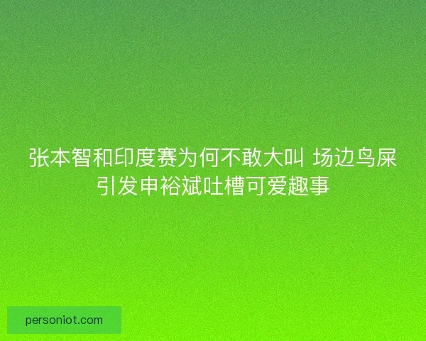 张本智和印度赛为何不敢大叫 场边鸟屎引发申裕斌吐槽可爱趣事